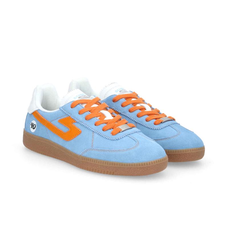 SHEFFIELD JOGGER M - SUEDE/NAPPA - BLUE/ORANGE